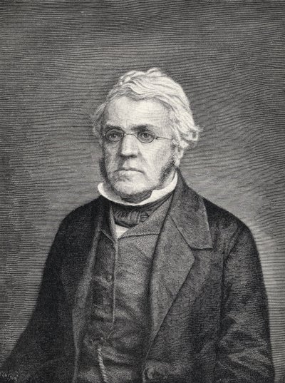 Portræt af William Makepeace Thackeray, indgraveret af W.B. Closson fra en daguerreotypi taget af Brady under Thackerays rejse til Amerika, fra 